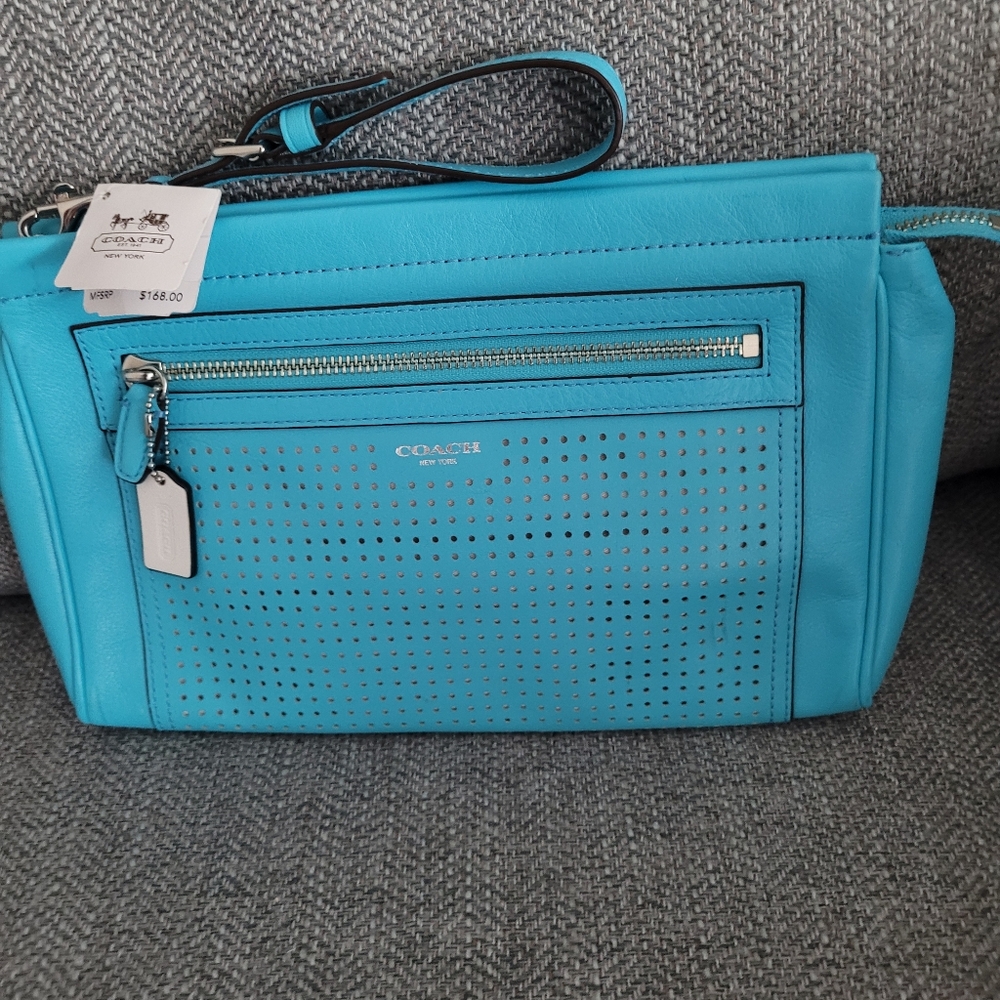 Coach Large legacy Perforated Clutch/ Wristlet
